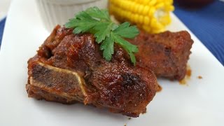 Costillas en Salsa quotBBQquot con Manzana  Mi Cocina Rápida [upl. by Eirolam]