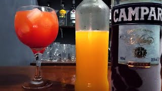 É ASSIM QUE EU GOSTO DE BEBER CAMPARI DRINK COM SUCO DE LARANJA NATURAL RÁPIDO BARATO RECEITA FÁCIL [upl. by Goldstein]