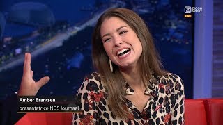 Amber Brantsen studiogast bij Ziggo Sport uitzending F1 GP Singapore 2018 live [upl. by Etiam486]