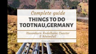 Best things to do in Todtnau the Hasenhorn Rodelbahn Toboggan run and the Todtnau Waterfall [upl. by Bastien]