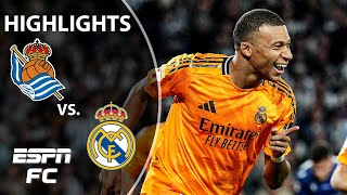 VINI JR amp MBAPPE EACH SCORE 🍿 Real Sociedad vs Real Madrid  LALIGA Highlights  ESPN FC [upl. by Atneciv]