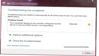 DNS Server is not responding on Windows 10  8  7 Telugu fix it [upl. by Aicsile152]