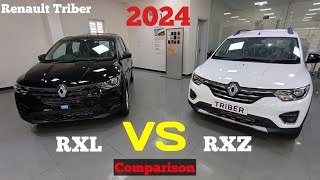 Comparison Renault Triber RXL VS RXZ 2024 ❤️PRICE Features interior exterior Aman Yadav renult rxz [upl. by Leta]