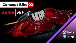 KANEDAS BIKE  AKIRA  Concept Bike 02  Unity game engine  HDRP [upl. by Kho]