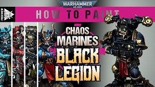 How To Paint Chaos Black Legion  Way of The Brush Warhammer 40000 Tutorial [upl. by Snashall]