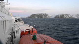 Hurtigruten  MS Richard With in Nordnorwegen bei starkem Wind [upl. by Cavuoto]