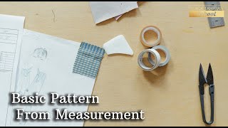 How to make Basic Bodice Block Pattern from Measurement  Easy Pattern Drafting [upl. by Forras]