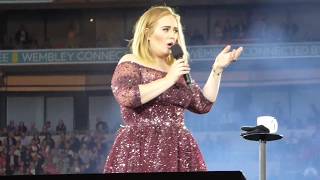 Adele  FUNNY  Talking Time  Wembley June 282017 HD [upl. by Anitsyrk]