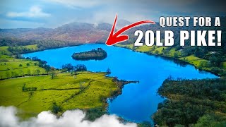 Fishing for HUGE PIKE in the Lake District I crashed the drone 🎣 [upl. by Anavrin]