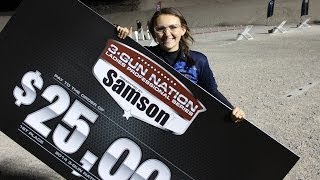 Lena Miculek Afentul wins the 2014 3GunNation SHOT show shootoff [upl. by Ocirnor]