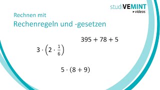 Rechnen mit Rechenregeln und gesetzen 1 [upl. by Norean]