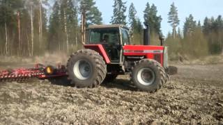 Massey Ferguson 2685 spring cultivations [upl. by Ainorev]