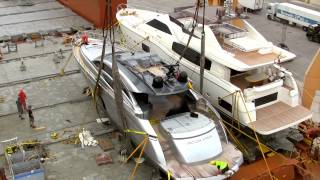 What Does It Take To Transport A Yacht  Part 2  Loading The Yachts [upl. by Leahcin613]