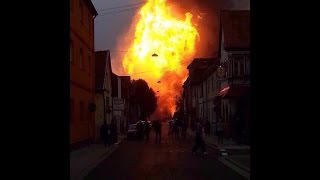 Gasexplosion in Ludwigshafen Feuersbrunst mitten in der Stadt [upl. by Htiduy]