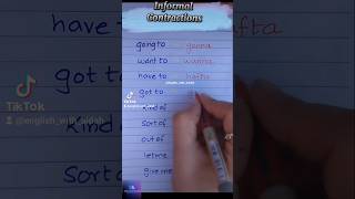 Informal Contractions in English 📚🇬🇧✅️english foryou englishvocabulary vocubulary ytshorts [upl. by Yren]