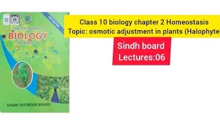 Class 10 biology chapter 2 Homeostasis topic Osmotic adjustment in plants Halophyte mesophytes [upl. by Adlesirk]