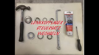 Roller Lenkkopflager Steuersatz oben  unten wechseln  Einfach erklärt PiaggioGilera  Runner FX [upl. by Ayinat702]