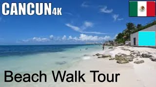 BEACH WALK TOUR at PLAYA LANGOSTA CANCÚN Mx  Must Watch travel beachwalk [upl. by Arait226]