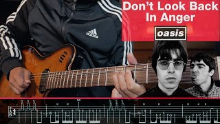 oasis  Dont Look Back In Anger  Guitar SOLO  Outro  TAB Guitar Lesson pitch corrected [upl. by Quintessa]