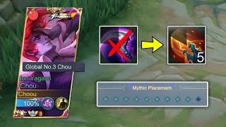 96 WINRATE CHOU SECRET TRICK TUTORIAL 2023 NEW BUILD AND EMBLEM CHOU [upl. by Marek]