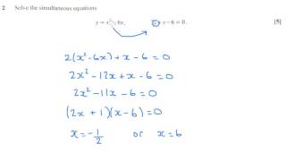 OCR C1 June 2017 q2  AS Pure Maths  Simultaneous Equations [upl. by Worrad]