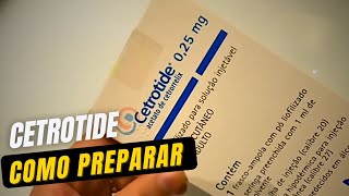 Cetrotide abrindo e preparando a medicação [upl. by Moreen]