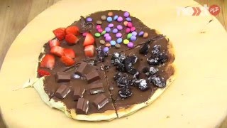 Recette de crêpe quotpizzaquot au Nutella [upl. by Ennahgiel]