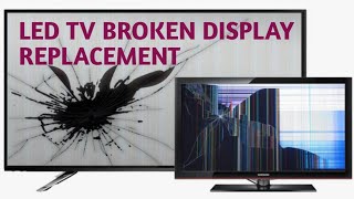 how to fix LCDLED tv broken or cracked panel📺📺📺 [upl. by Brok]