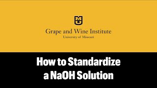 How to Standardize a NaOH Solution [upl. by Jovia]