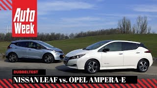 Nissan Leaf vs Opel Amperae – AutoWeek Dubbeltest  English subtitles [upl. by Hurless]