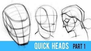 Quickly Draw Heads with the Loomis Method  Part 1 [upl. by Aseuqram]