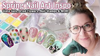 🌼 Spring Nail Art Ideas You Need to Try  Nail Stamping Dried Florals Textured Chrome amp MORE 🎨 [upl. by Oderf]