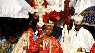 Ethiopian orthodox Christians mark the baptism of Jesus Christ [upl. by Ydennek]