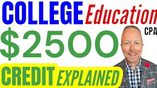 2500 College Educational Tuition Tax Credit American Opportunity Credit vs Life Learning Credit [upl. by Zasuwa]