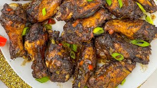 Oven Baked Jerk Chicken Wings  Juicy Jerk Chicken Wings recipe step by step [upl. by Elvira]