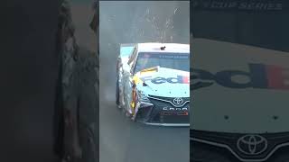 Denny Hamlin HUGE Crash While Leading at Indy Shorts NASCAR Crash motorsport racing [upl. by Itsuj]