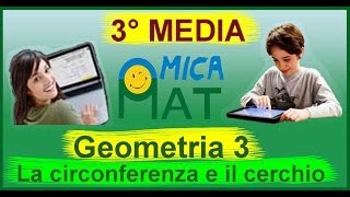 Videolezioni di geometria per la terza media  La circonferenza e il cerchio [upl. by Baniez]