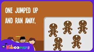 5 Gingerbread Men Lyric Video  The Kiboomers Preschool Songs amp Nursery Rhymes for Christmas [upl. by Bobbee]