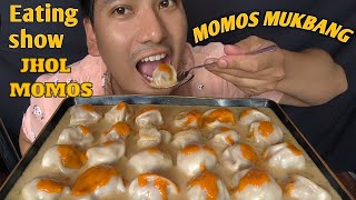 Momos mukbang Indian momo eating challenge ASMR nepali asmr eating  asmr eating sound [upl. by Sims458]