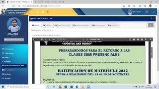 VIDEOTUTORIAL  RATIFICACIÓN MATRÍCULA 2022 [upl. by Antonetta635]