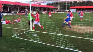 Hayes smashes home Dartfords equaliser against Ebbsfleet [upl. by Ganley]