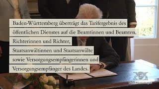 BadenWürttemberg überträgt Tarifergebnis auf Beamte [upl. by Hauser271]