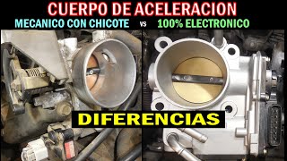 Diferencias entre el cuerpo de aceleracion Electronico y el Mecanico de cable y valvula IAC [upl. by Ailaroc]