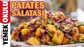 Patates Salatası Tarifi  Hardallı Mor Lahanalı Patates Salatası Yapımı [upl. by Lowery]