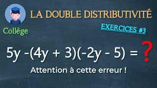 Développer avec la double distributivité exercices 3  Collège  Petits Savants [upl. by Annor707]