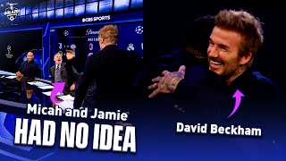 David Beckham SURPRISES Thierry Henry Jamie Carragher amp Micah Richards  UCL Today  CBS Sports [upl. by Jola]