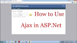 How to use Ajax in ASPNet [upl. by Greysun794]