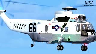 SH3 Sea King US Navy twinengine antisubmarine ASW helicopter [upl. by Lilyan]