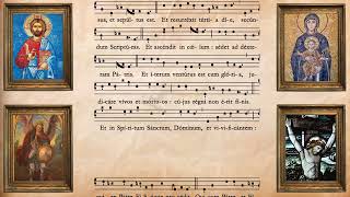 Credo III  Catholic Latin Gregorian Chant Lyrics [upl. by Attegroeg]