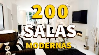 200 SALAS MODERNAS CON IDEAS GENIALES DE DECORACION DE INTERIORES  COLORES MUEBLES Y LUCES LED [upl. by Cathie]